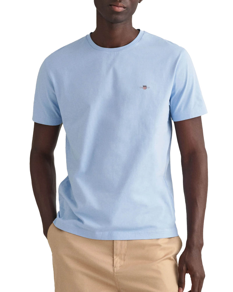 GANT Men’s Regular Shield Short Sleeve T-Shirt Stormy Sea Blue