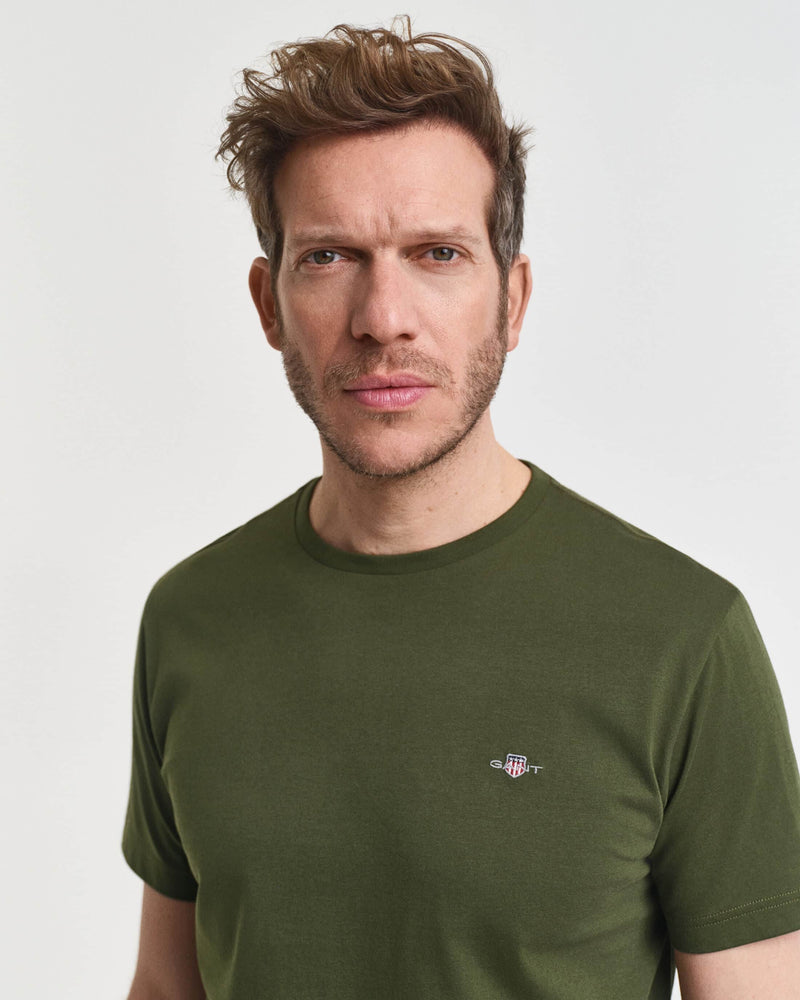 GANT Mens Regular Shield SS T-Shirt Country Green Northern Ireland