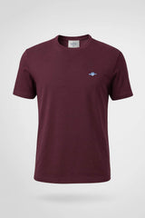 GANT Mens Regular Shield T-Shirt Bordeaux Melange Northern Ireland