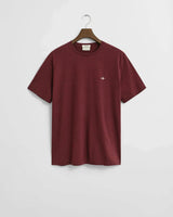 GANT Mens Regular Shield T-Shirt Bordeaux Melange Northern Ireland