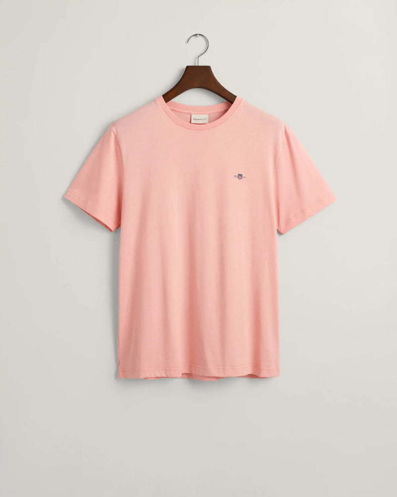 GANT Mens Regular Shield T - Shirt Bubblegum Pink Northern Ireland