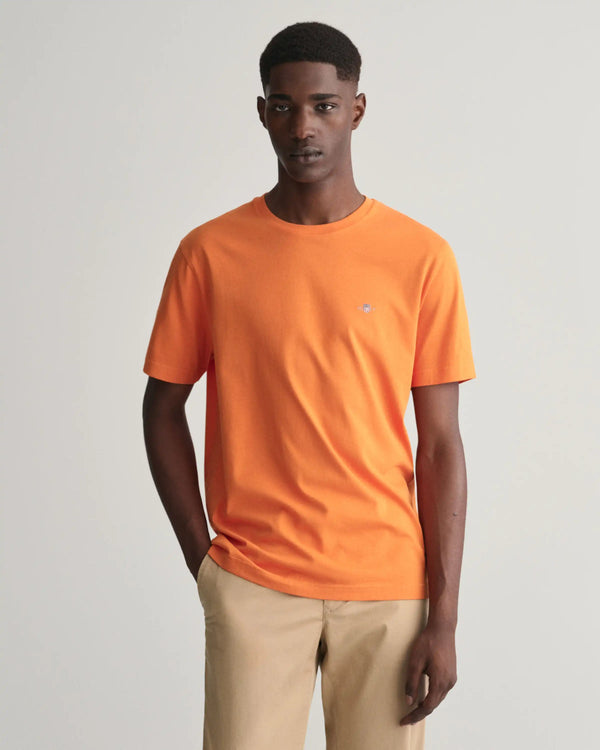 GANT Mens Regular Shield T - Shirt Burnt Orange Northern Ireland