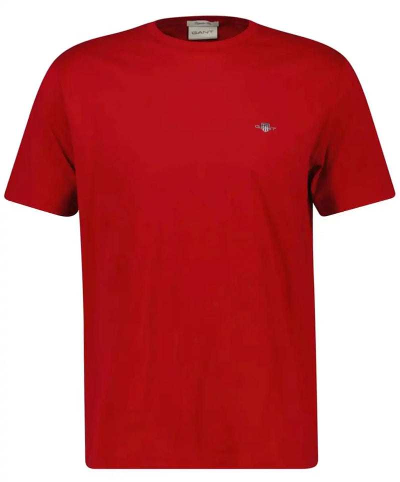 GANT Mens Regular Shield T-Shirt Ruby Red Northern Ireland Belfast