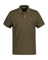 GANT Mens Sheild Regular Pique Polo Shirt Juniper Green Ballynahinch