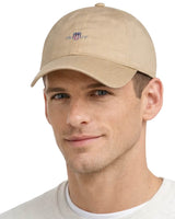 Gant Mens Shield Cotton Twill Baseball Cap Oat Beige Northern Ireland