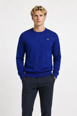 GANT Mens Shield Crew Neck Sweater Crisp Blue Northern Ireland Belfast