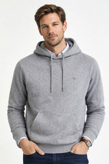 GANT Mens Shield Hoodie Grey Melange Northern Ireland Belfast