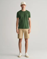 GANT Mens Slim Twill Shorts Dark Khaki Northern Ireland Belfast