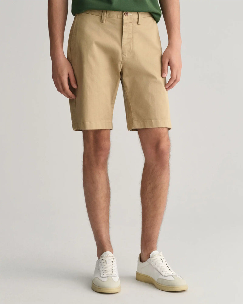 GANT Mens Slim Twill Shorts Dark Khaki Northern Ireland Belfast