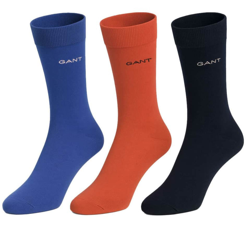 GANT Mens Soft Cotton Socks 3 Pack Rich Blue Northern Ireland Belfast
