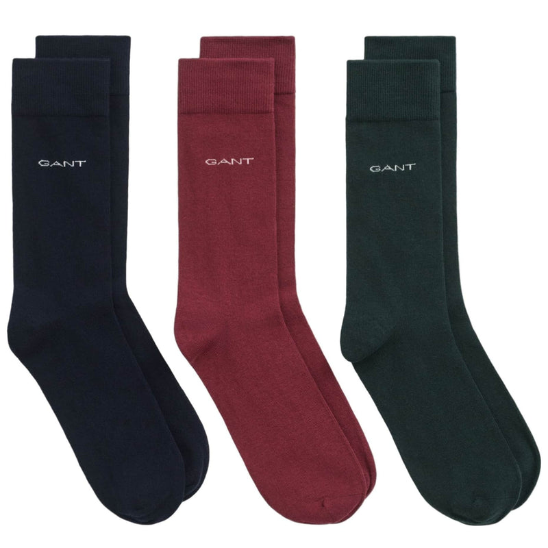 GANT Mens Soft Cotton Socks 3 Pack Tartan Green Northern Ireland