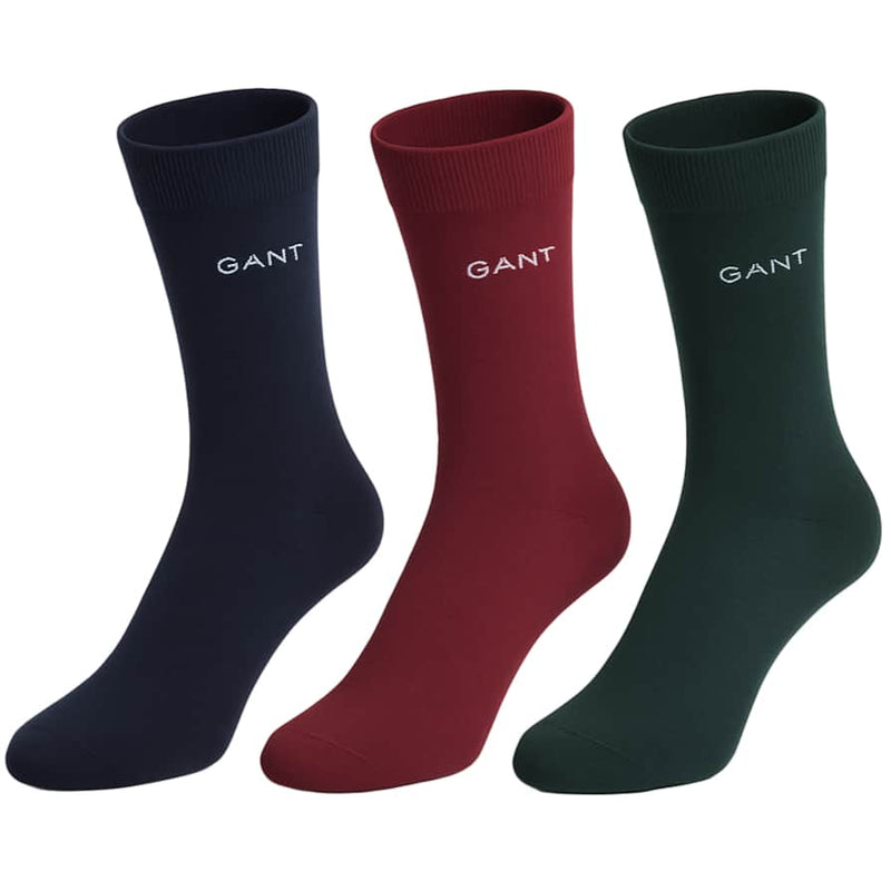 GANT Mens Soft Cotton Socks 3 Pack Tartan Green Northern Ireland
