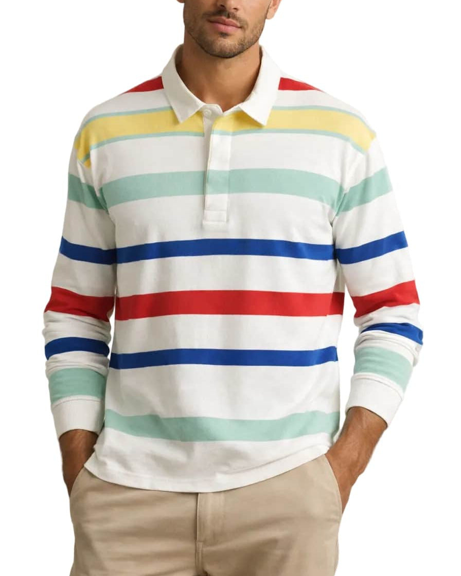 GANT Mens Striped Multi Colour Rugger Eggshell