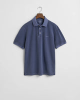 GANT Mens Sunfaded Pique Polo Shirt Dusty Navy Northern Ireland