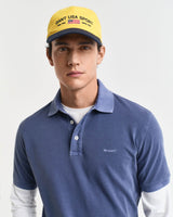 GANT Mens Sunfaded Pique Polo Shirt Dusty Navy Northern Ireland