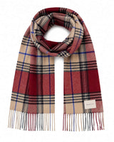 GANT Mens Wool Scarf Check Plumped Red Northern Ireland Belfast