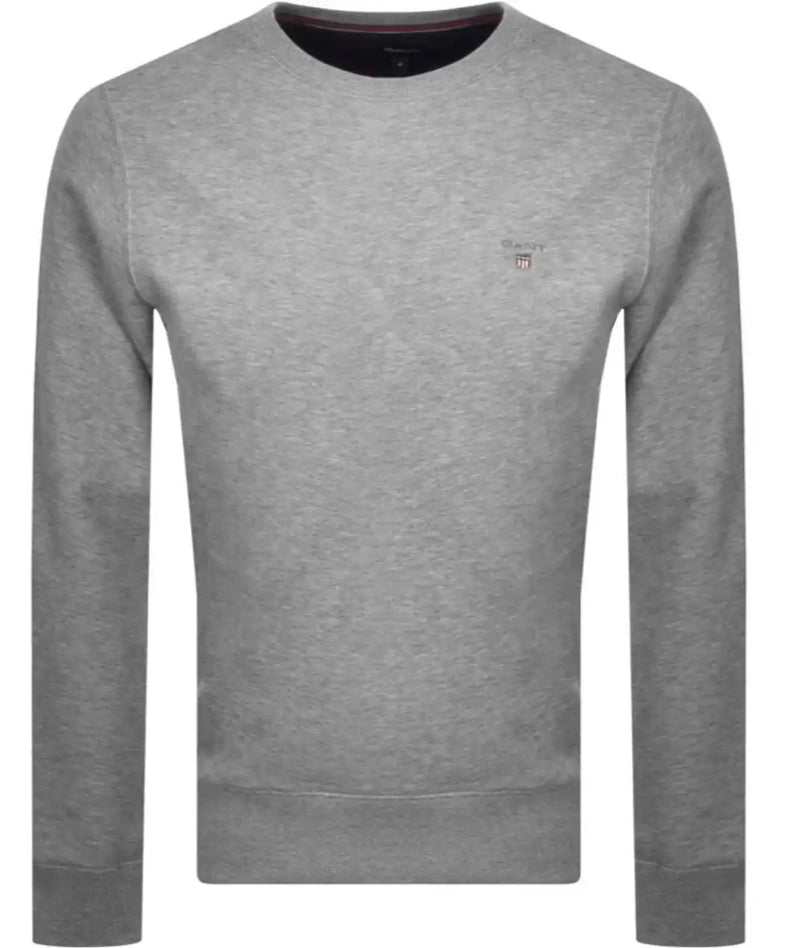 GANT Original Crew Neck Sweatshirt Grey Melange - Shirts & 