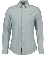 GANT Regular Oxford Banker Stripe Shirt Deep Forest Green Northern