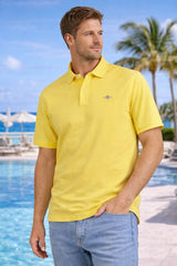 GANT Regular Shield SS Pique Polo Shirt Banana Yellow Northern