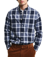 GANT Regular Tartan Melange Check Shirt Evening Blue Northern Ireland