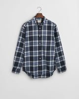 GANT Regular Tartan Melange Check Shirt Evening Blue Northern Ireland