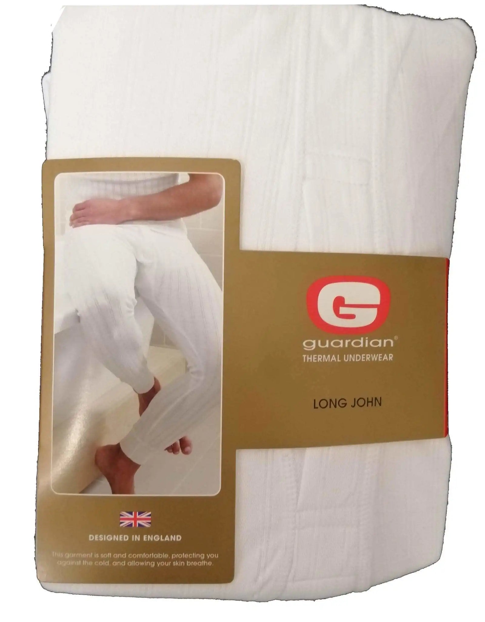 Guardian Mens Brushed Thermal Long Johns White