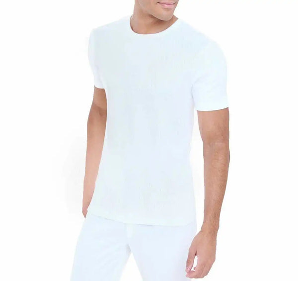Guardian Men's Short Sleeve Top Ribbed Thermal - White