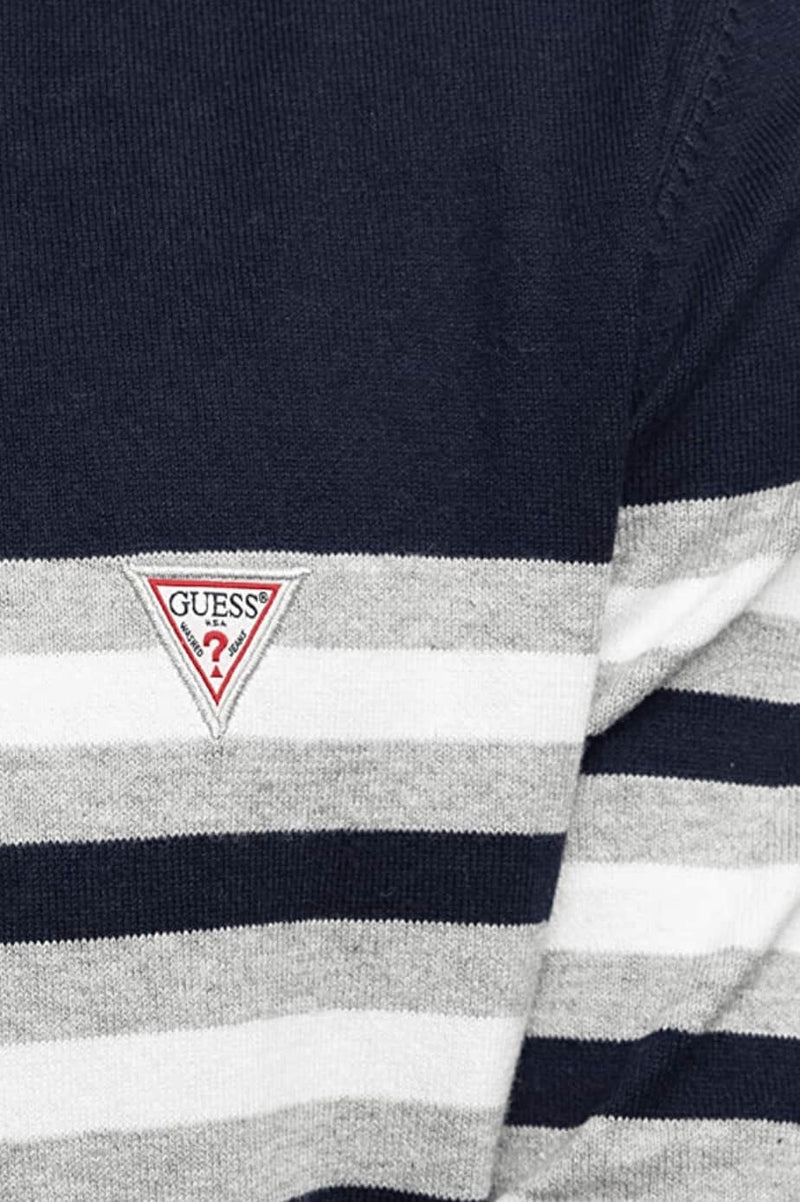 Guess Crew Neck Knit Sweater - Navy