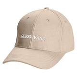 Guess Jeans Mens Embroidered Baseball Cap Sand Beige Northern Ireland