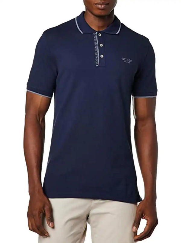 Guess Lyle Short Sleeve Polo Smart Blue - Shirts & Tops