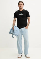 Guess Mens Embroidered Logo T-Shirt Black Northern Ireland Belfast
