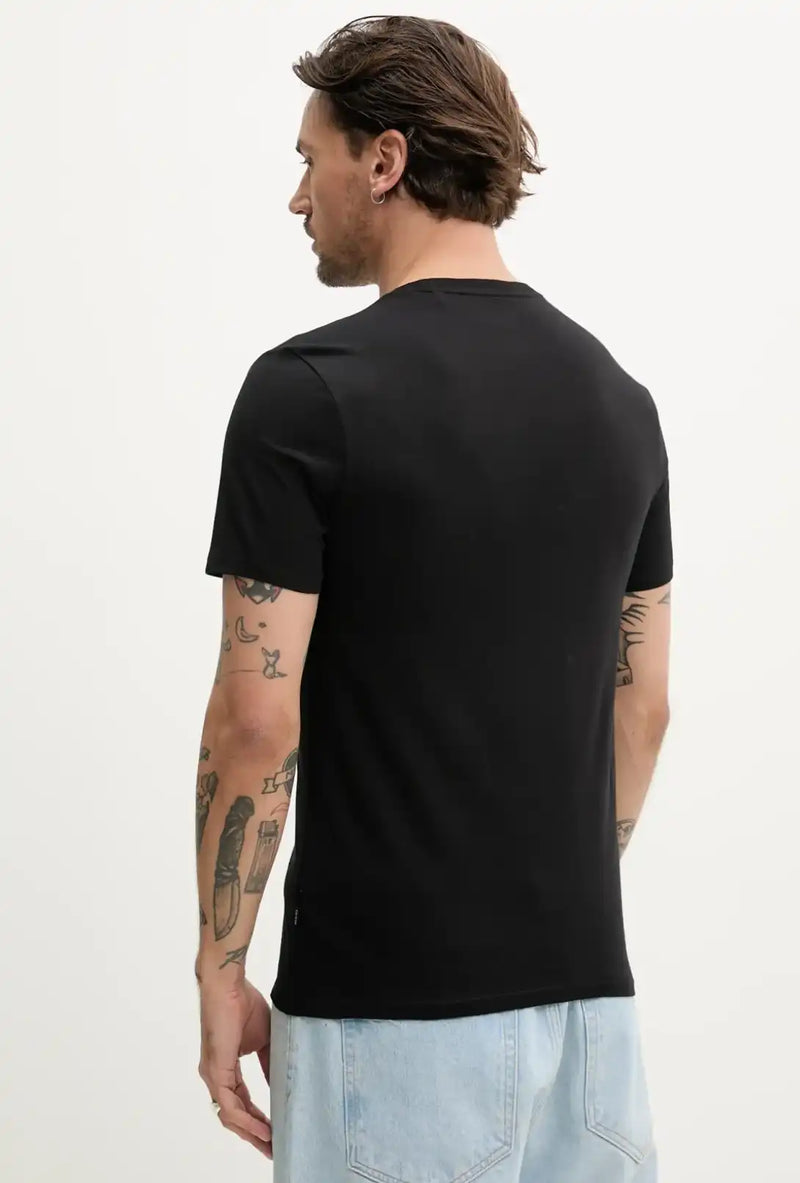 Guess Mens Embroidered Logo T-Shirt Black Northern Ireland Belfast