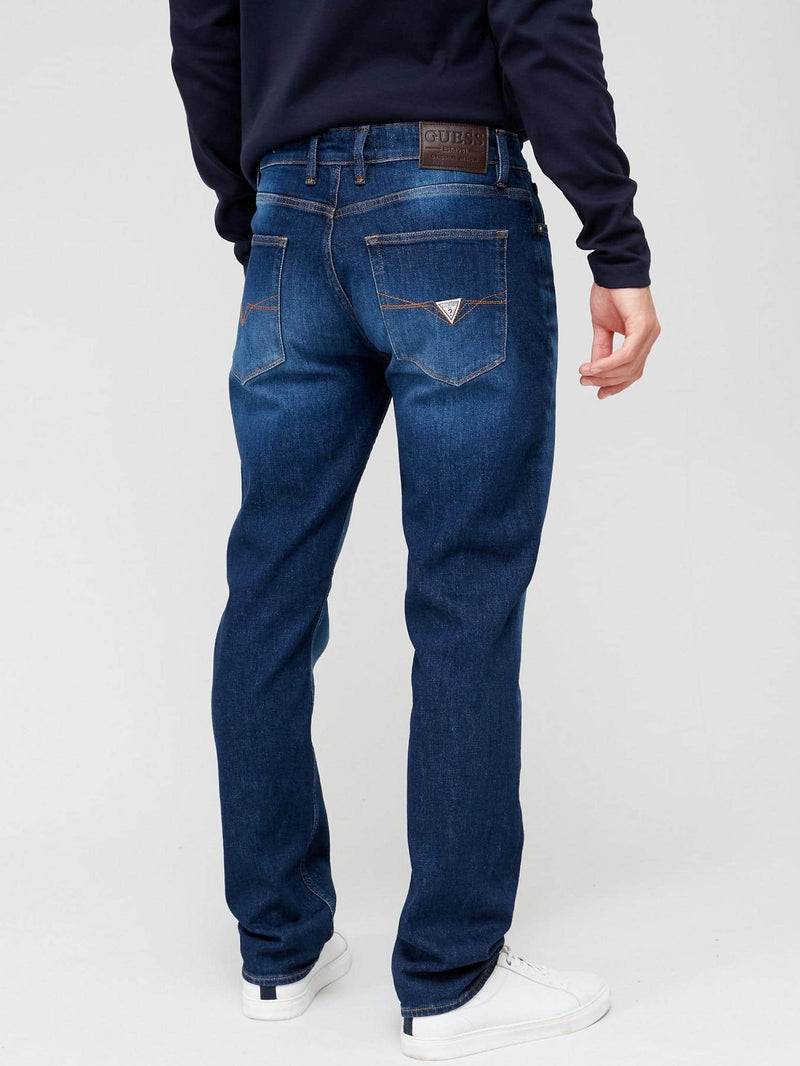 Guess Mens Jeans Angels Slim Fit Dark Wash Blue Ballynahinch Northern