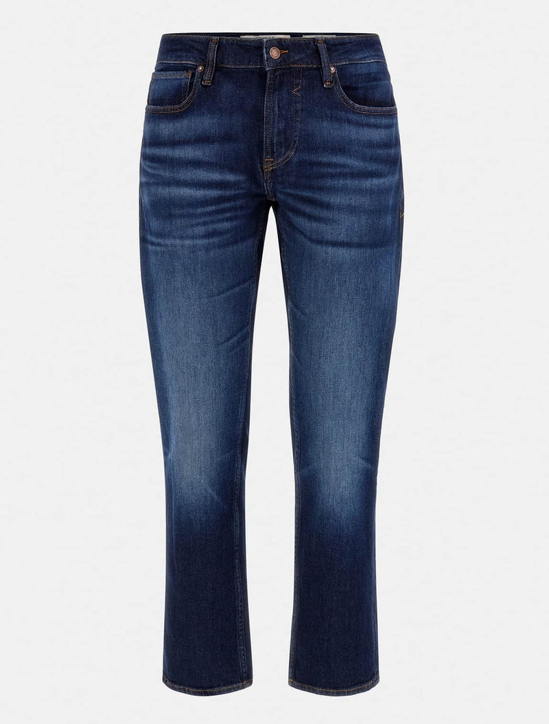 Guess Mens Jeans Angels Slim Fit Dark Wash Blue - Pants