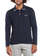 Guess Oliver Long Sleeve Polo Smart Blue - Shirts & Tops