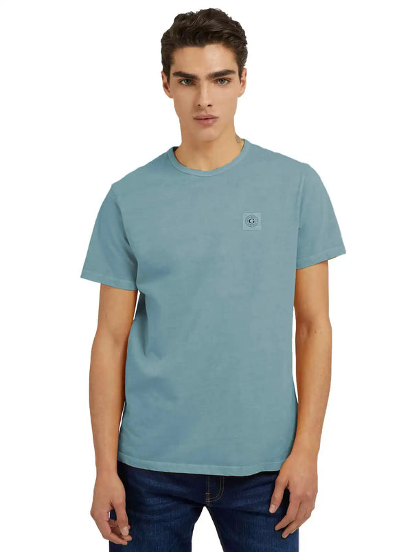 Guess Men’s Patch Treated T-Shirt Honest Blue Ballynahinch Northern