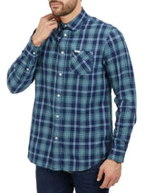 Guess Mens Ronnie LS Check Shirt M3BH44D52G1 Blue/Green Ballynahinch