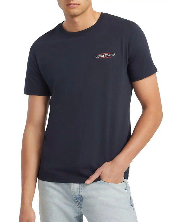 GUESS Mens Slim American Tradition T-Shirt Navy Northern Ireland