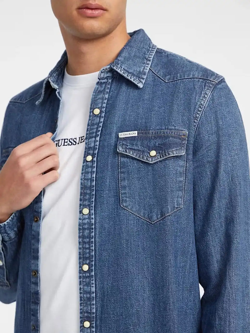 Guess jeans shirt mens best sale