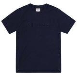 Guess Mens SS Classic Pima Embroidered Logo T-Shirt Smart Blue