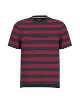 GUESS Mens Striped Logo T-Shirt Navy/Red Northern Ireland Belfast