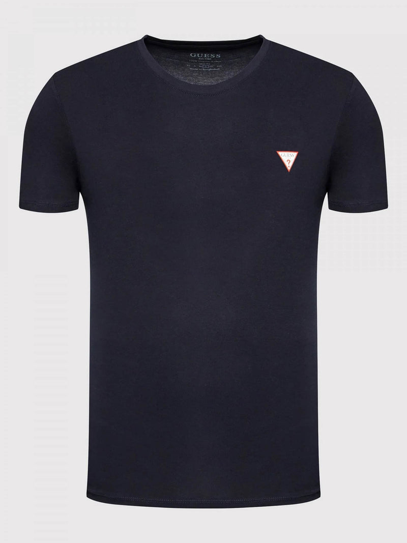 Guess Men’s T-Shirt Core Logo Basic Triangle Logo Navy Ballynahinch
