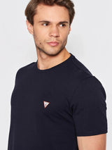 Guess Men’s T-Shirt Core Logo Basic Triangle Logo Navy Ballynahinch