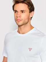 Guess Men’s T-Shirt Core Logo Basic Triangle Logo White Ballynahinch