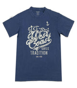 Guess Men’s West Coast Treated T-Shirt Mohave Stone Blue Northern
