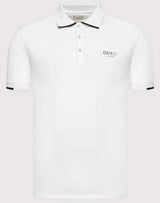 Guess Nolan Short Sleeve Polo Pure White - Shirts & Tops