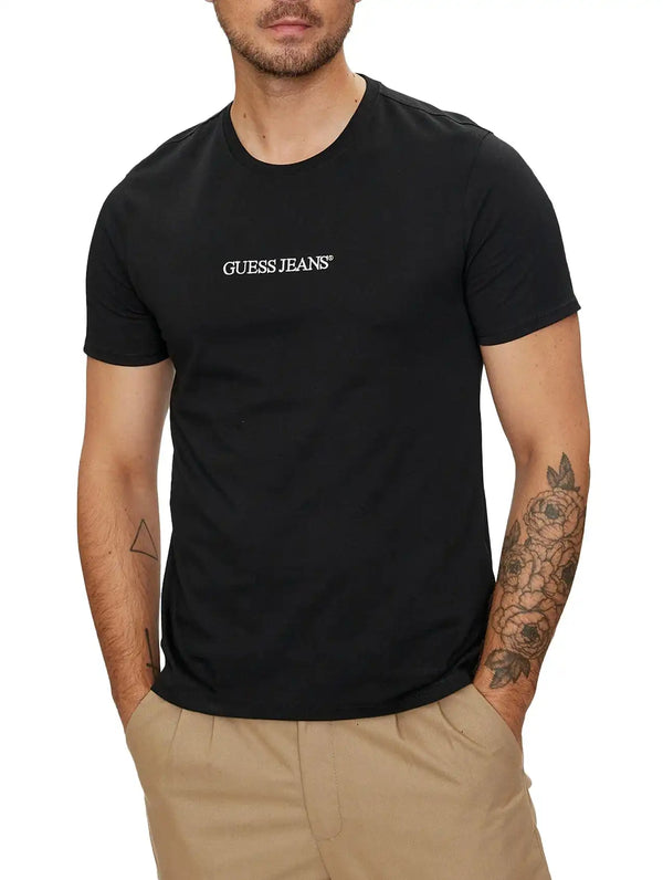 Guess SS Crew Neck Slim Logo T-Shirt Black Northern Ireland Belfast