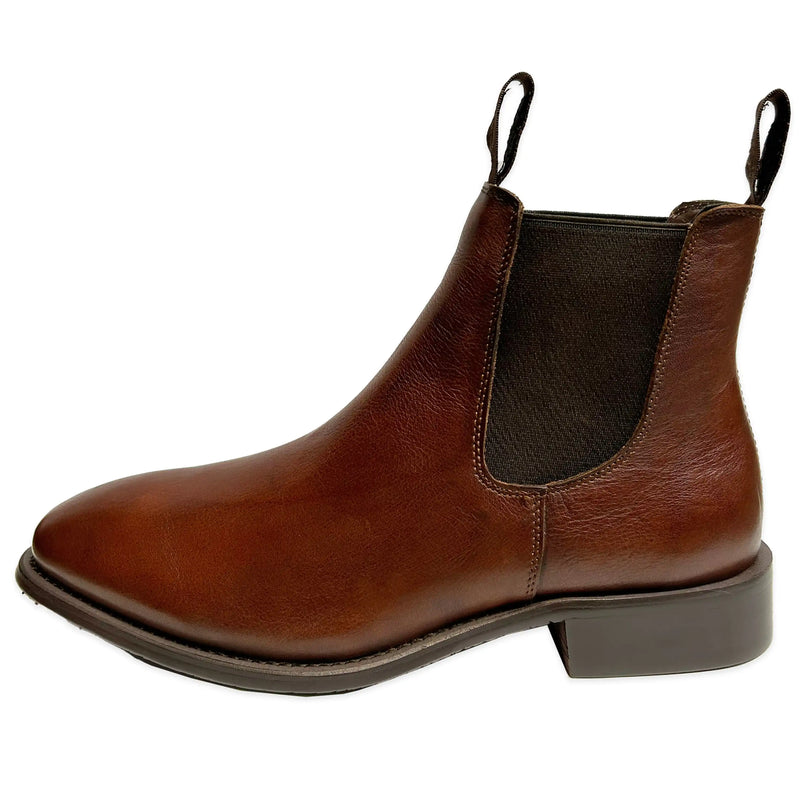 Escape Mens Harrison Dealer Chelsea Boots Hand Brush Brown Northern