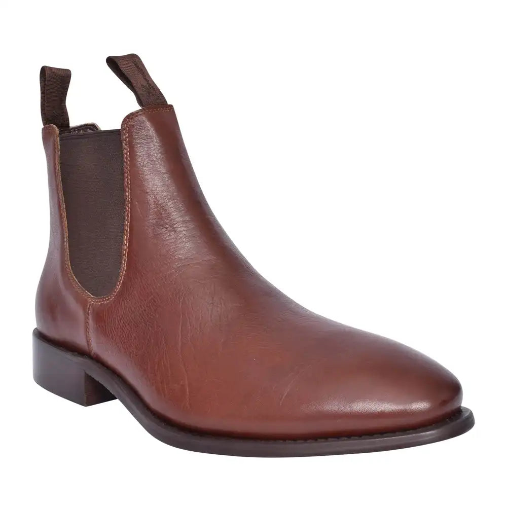 Harrison Men s Dealer Chelsea Boots Hand Brush Brown