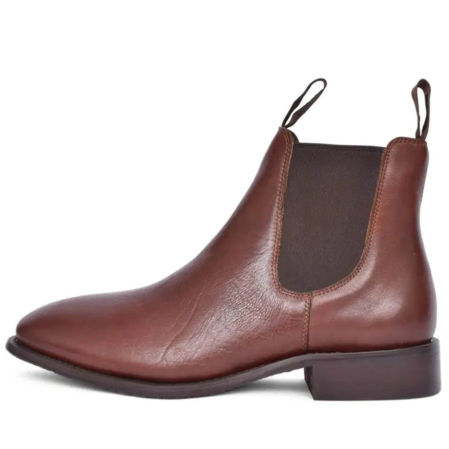 Harrison Men s Dealer Chelsea Boots Hand Brush Brown